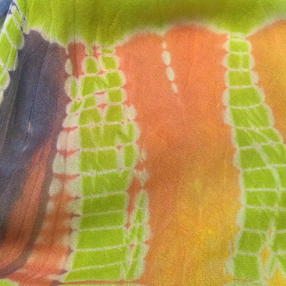 - - Tropical dress with asymmetric hem - Picture 3 of 4